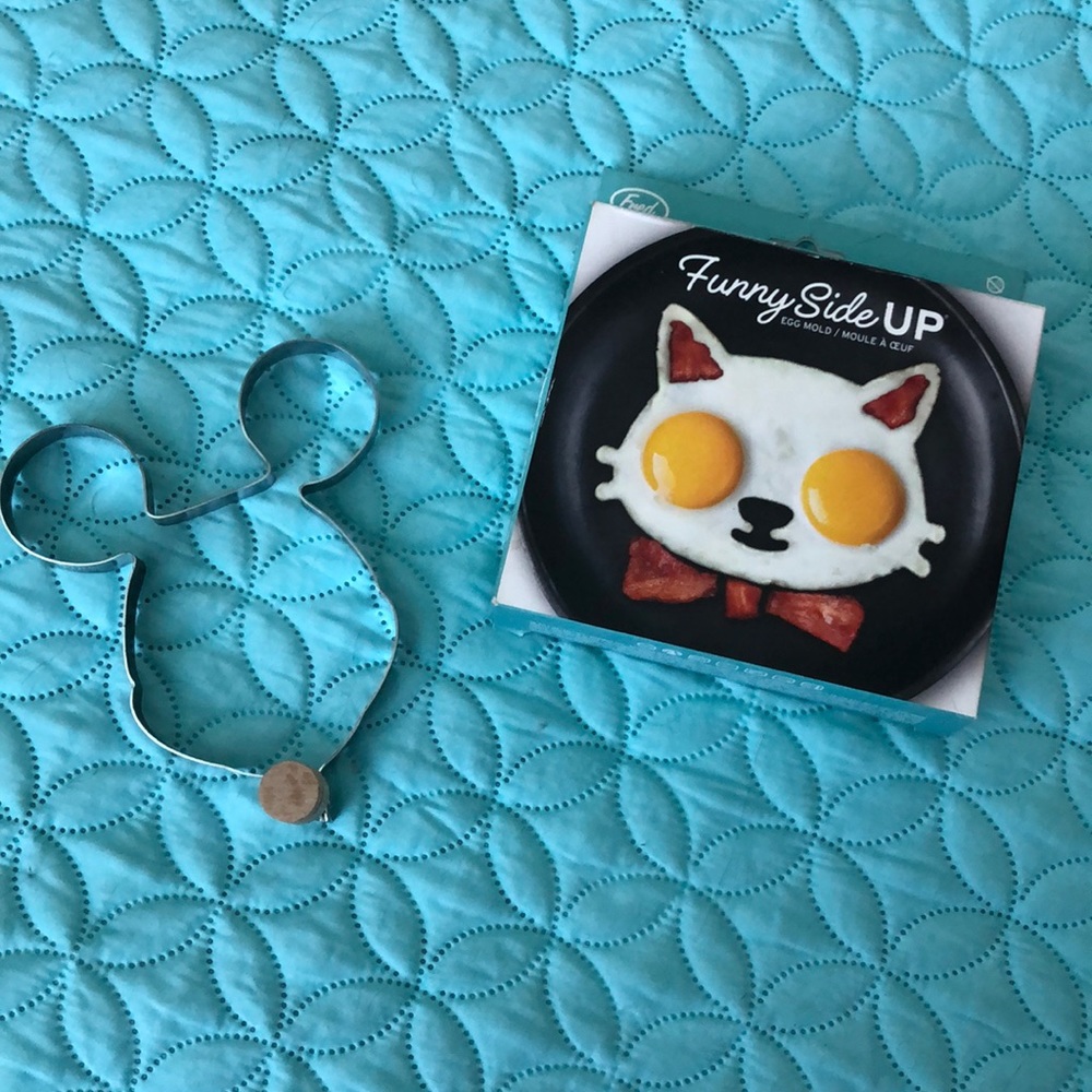 Mickey Mouse pancake mold and Cat egg mold